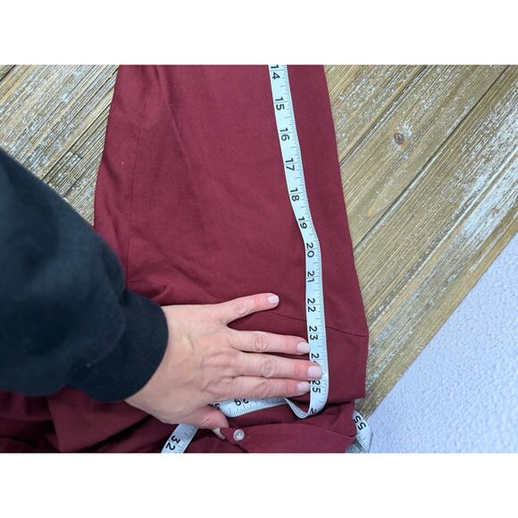 Vintage 1970s Sears Kings Road Button Down Dress Shirt Burgundy Mens M - Picture 6 of 8